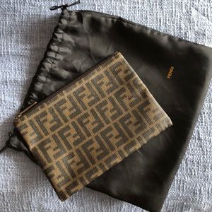 Auth Fendi small Clutch or Makeup pouch